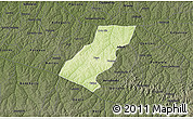 Physical 3D Map of Tupa, darken
