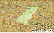Physical 3D Map of Tupa, satellite outside