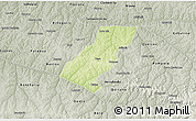 Physical 3D Map of Tupa, semi-desaturated