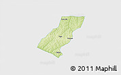 Physical 3D Map of Tupa, single color outside