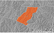 Political 3D Map of Tupa, desaturated