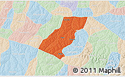 Political 3D Map of Tupa, lighten