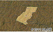 Satellite 3D Map of Tupa, darken