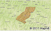Satellite 3D Map of Tupa, physical outside
