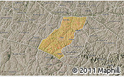 Satellite 3D Map of Tupa, semi-desaturated