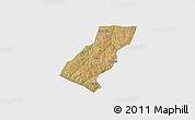 Satellite 3D Map of Tupa, single color outside