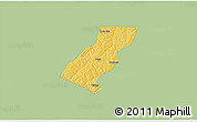 Savanna Style 3D Map of Tupa, single color outside