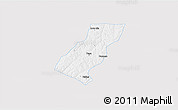 Silver Style 3D Map of Tupa, single color outside
