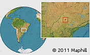Satellite Location Map of Tupa