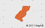 Political Map of Tupa, single color outside