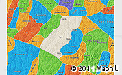 Shaded Relief Map of Tupa, political outside