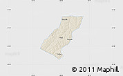 Shaded Relief Map of Tupa, single color outside