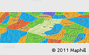 Physical Panoramic Map of Tupa, political outside