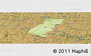 Physical Panoramic Map of Tupa, satellite outside