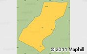 Savanna Style Simple Map of Tupa, cropped outside