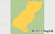 Savanna Style Simple Map of Tupa, single color outside