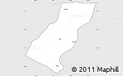Silver Style Simple Map of Tupa, cropped outside