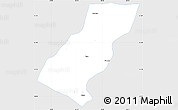 Silver Style Simple Map of Tupa, single color outside