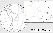 Blank Location Map of Votuporanga