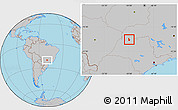 Gray Location Map of Votuporanga