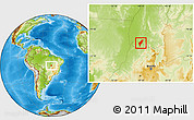 Physical Location Map of Alvorada