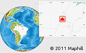 Physical Location Map of Araguaina, highlighted country