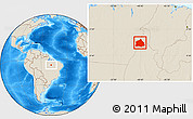 Shaded Relief Location Map of Araguaina