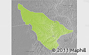 Physical 3D Map of Duere, desaturated