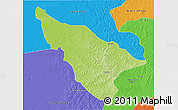 Physical 3D Map of Duere, political outside