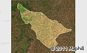 Satellite 3D Map of Duere, darken