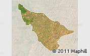 Satellite 3D Map of Duere, lighten