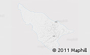 Silver Style 3D Map of Duere, single color outside