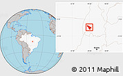 Gray Location Map of Duere, highlighted country
