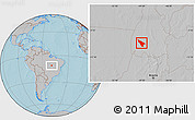 Gray Location Map of Duere, hill shading