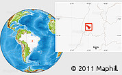 Physical Location Map of Duere, highlighted country