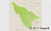 Physical Map of Duere, shaded relief outside
