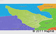 Physical Panoramic Map of Duere, political outside
