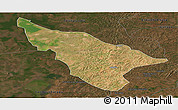 Satellite Panoramic Map of Duere, darken