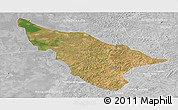 Satellite Panoramic Map of Duere, lighten, desaturated