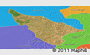 Satellite Panoramic Map of Duere, political outside