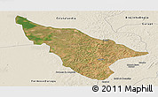 Satellite Panoramic Map of Duere, shaded relief outside