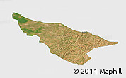 Satellite Panoramic Map of Duere, single color outside