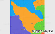 Political Simple Map of Duere