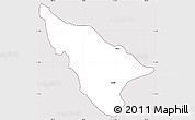 Silver Style Simple Map of Duere, cropped outside