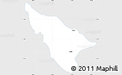 Silver Style Simple Map of Duere, single color outside
