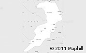 Silver Style Simple Map of Gurupi
