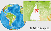 Physical Location Map of Itacaja, highlighted parent region