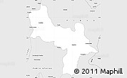 Silver Style Simple Map of Itacaja