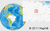 Physical Location Map of Itaguatins, highlighted country