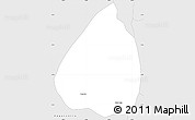 Silver Style Simple Map of Itapora de Goia